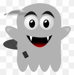 Ghost With A Cellephone Svg Vector Ghost With A Cellephone - Cartoon Funny Ghosts Png Emoji,Ghost Icon Emoticon