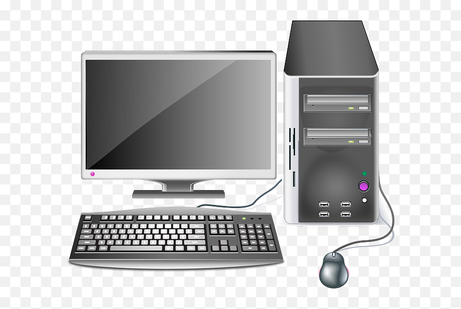 Desktop Computer Clip Art Image - Computer And Photocopy Emoji,Computer Processing Emoji