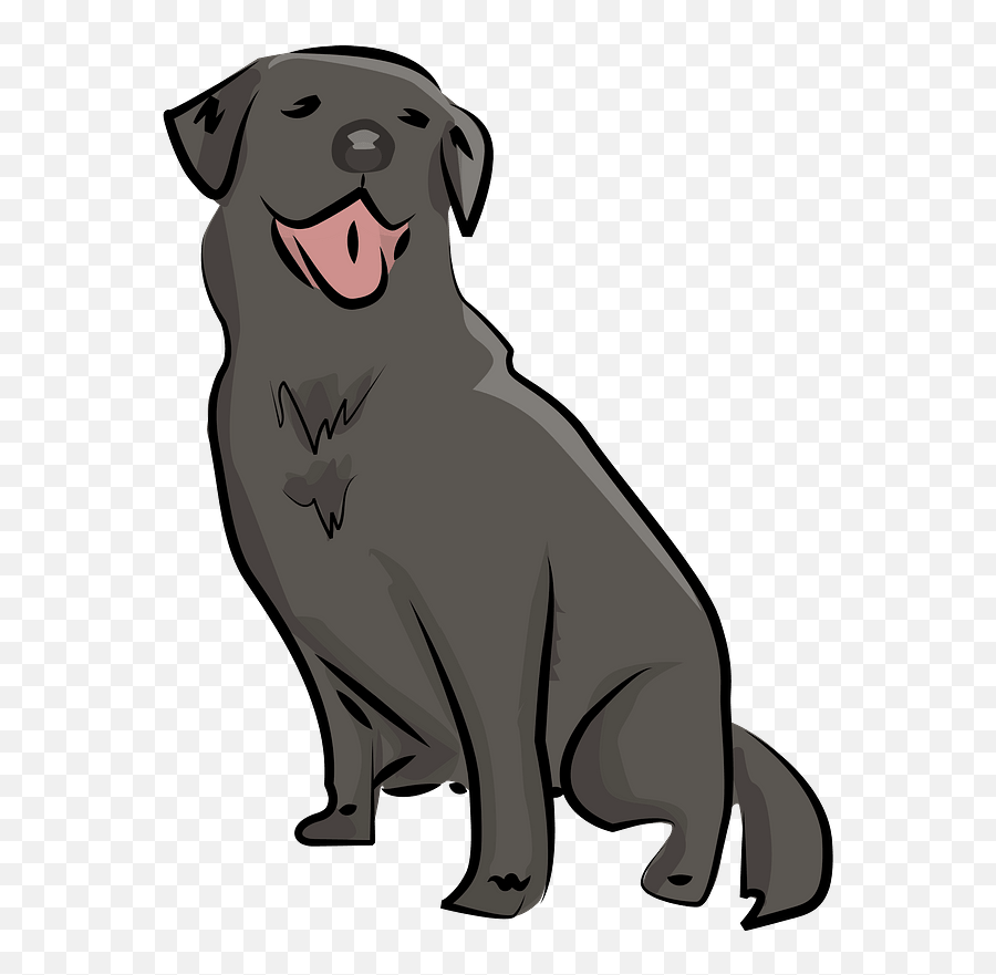 Download Black Lab Clipart - Labrador Retriever Png Cartoon Black Lab Clipart Emoji,Emoji Puppy Chocolate Lab