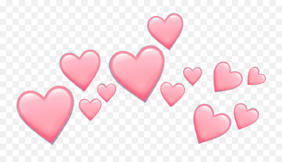 Pink Hearts Emoji Sticker - Green Heart Crown Transparent,Pink Emoji