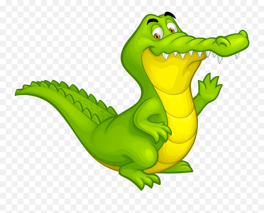 Cartoon Crocodile Sitting Down Clipart - Alligator Cartoon Character Emoji,Alligator Emoji