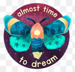 Midnight Moth Bedtime Stickers By Crystal Smith - Insect Emoji,Bedtime Emoji
