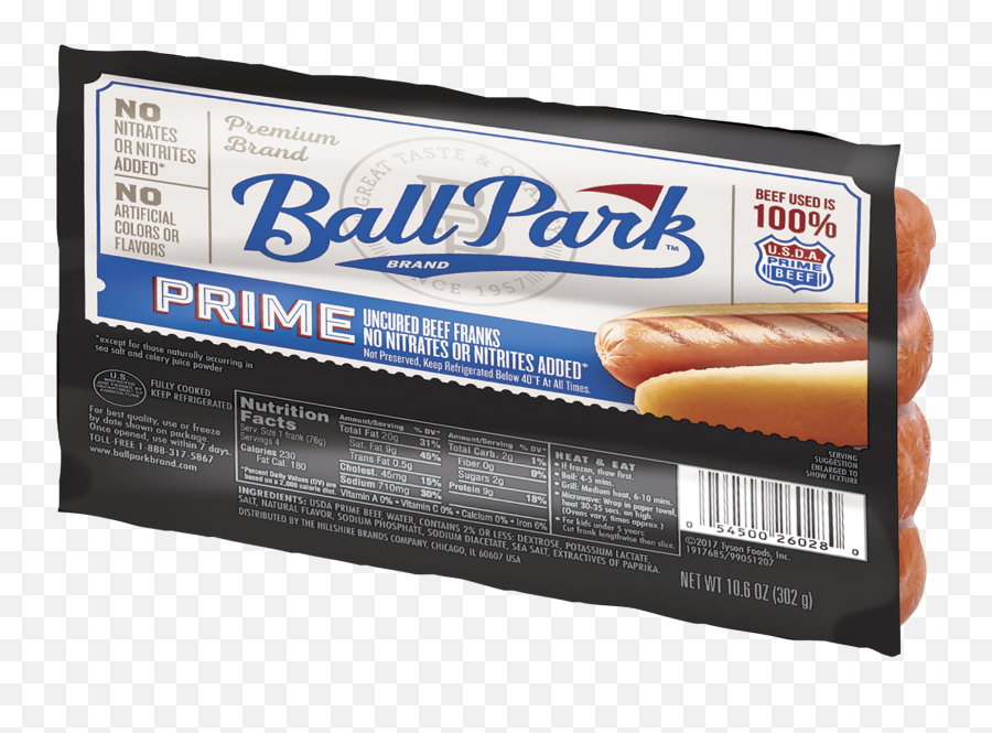 Ball Park Prime Uncured Beef Franks 106 Oz 4 Count Emoji,Where Is My Hot Dog Emoji Nathan's