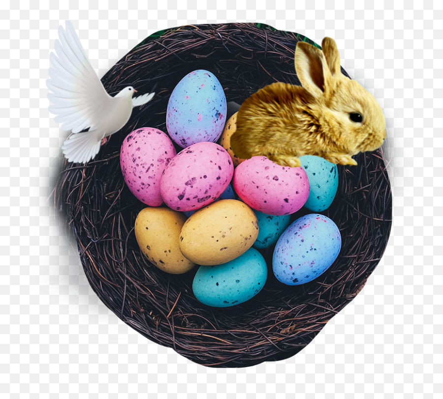 Happy Egg Day Sticker By Mmcls1 - Resurrection Scavenger Hunt Emoji,Emoji Rabbit And Egg