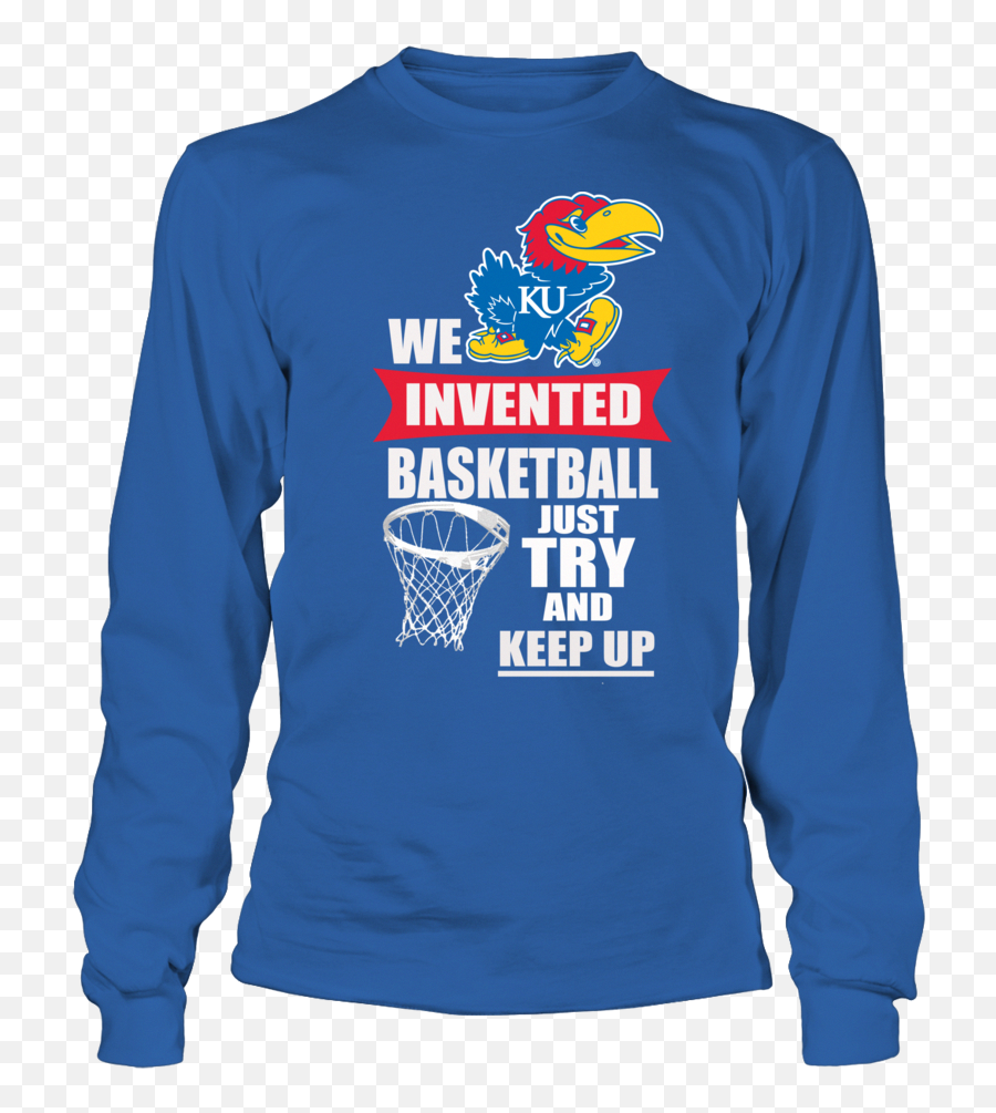 Kansas Basketball Shirts And Apparel - Long Sleeve T Shirt Second Amendment Emoji,Ku Jayhawk Emoji