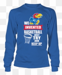 Kansas Basketball Shirts And Apparel - Long Sleeve T Shirt Second Amendment Emoji,Ku Jayhawk Emoji
