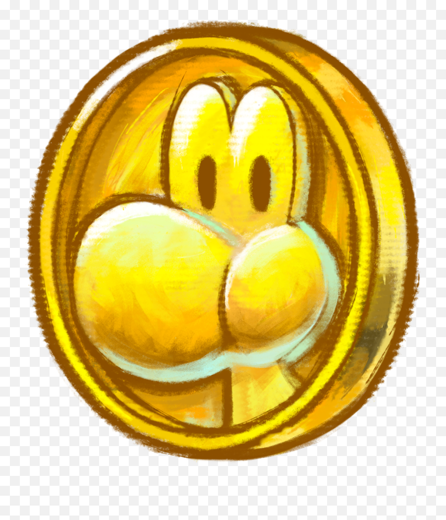 Coins Yoshi Island Emoji,Yoshi Emoticon