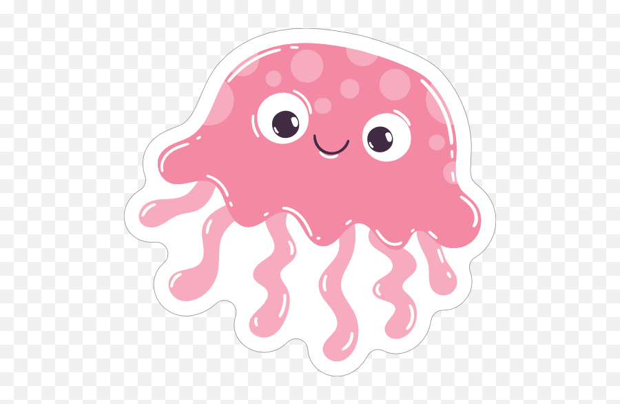 Pretty Pink Jellyfish Sticker Emoji,Jellyfish Emoji