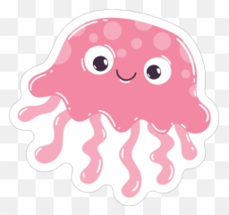 Pretty Pink Jellyfish Sticker Emoji,Jellyfish Emoji