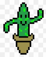 Cactus - Pixel Art Minecraft Dragao Clipart Full Size Cactus Minecraft Pixel Art Emoji,Emoji Pixel Art Grid