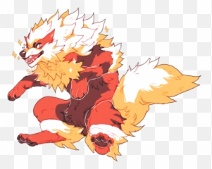 Dog Pokemon Monster Art Yes Big Fire - Pokémon Emoji,Fire Dog Emoji
