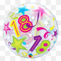 18 Birthday Milestone Age Brilliant Stars Bubbles Balloon - Dot Emoji,Adult Birthday Emoji