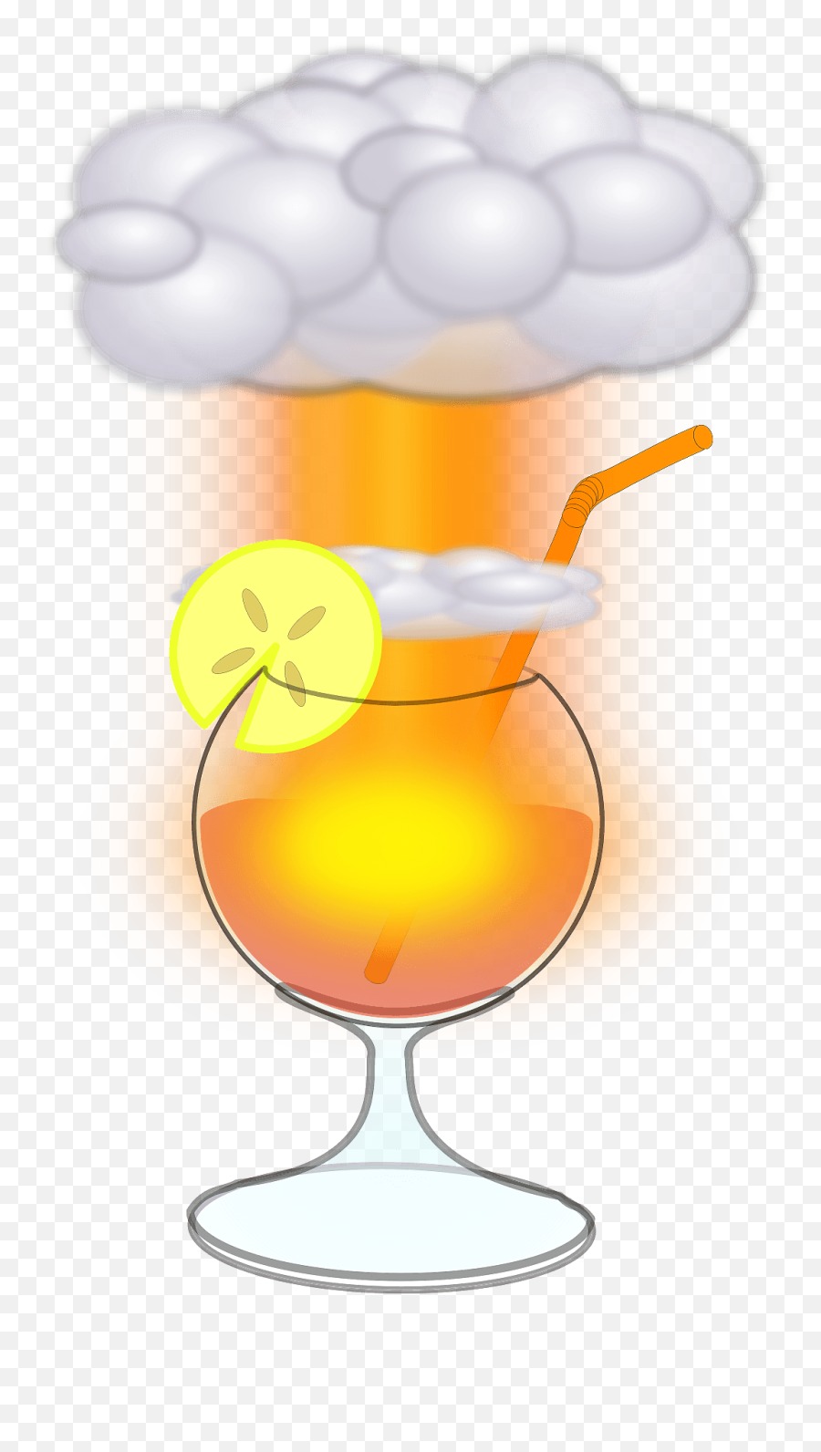 Radioactive Cocktail Clipart Free Download Transparent Png - Cocktail Clip Art Emoji,Emoji Mushroom Cloud