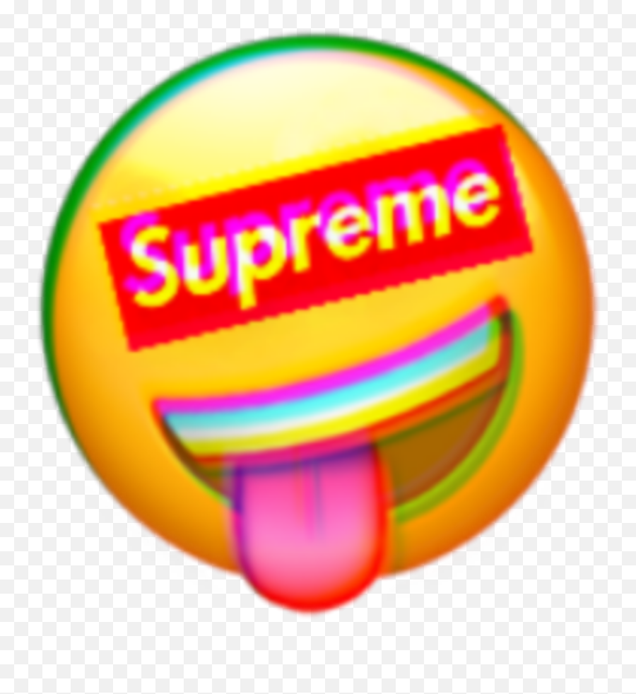 Emoji Supreme Glitch Sticker - Supreme Emoji,Beautiful Emoji