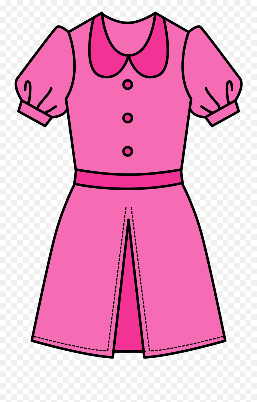 One Piece Pink Dress Clipart - Pink Dress Clipart Emoji,Emoji Dresses