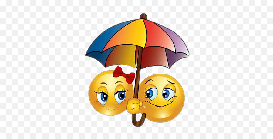 Emoji Rain Umbrella Love Sticker - Emoji Umbrella With Rain,Emoji Make It Rain