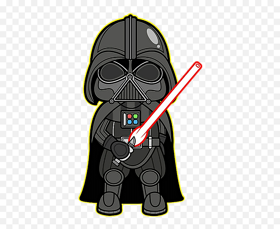 Dark Darthvader Chibi Sticker - Star Wars Darth Vader Animado Emoji,Darth Vader Emoji Copy And Paste
