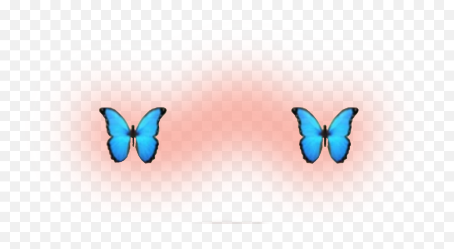 Blue - Butterfly Blush Filter Png Emoji,Butterfly Emoji Png