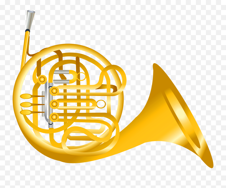 French Horn Transparent Png Clipart Png - French Horn Clipart Png Emoji,French Horn Emoji