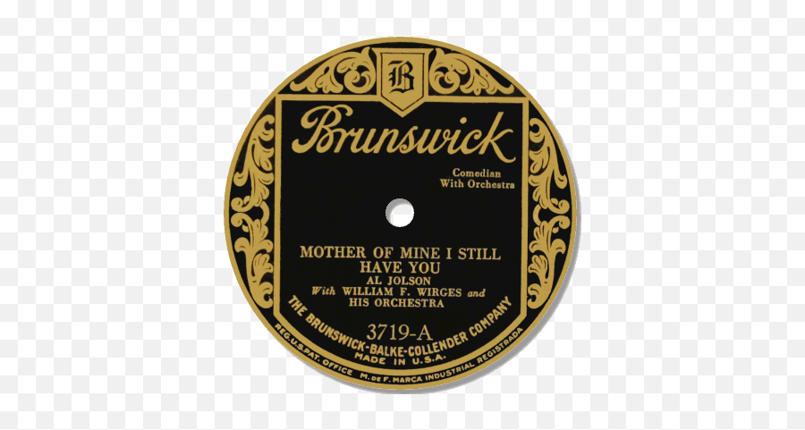 Albert Al Jolson Eizer Asa Yoelson - Ray Miller Orchestra Brunswick Emoji,Snickers Bar Emotion Label