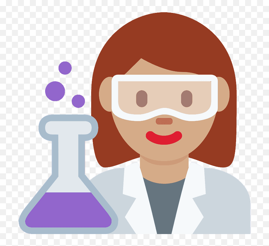 Woman Scientist Emoji With Medium Skin - Marrakesh,Science Emoji