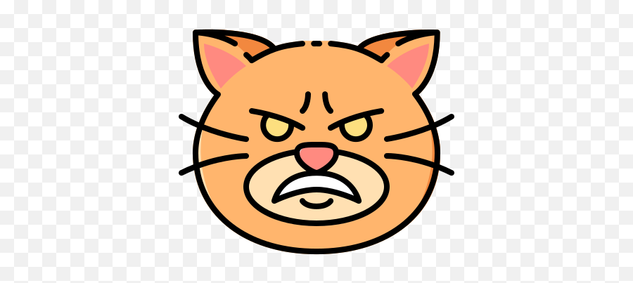 Cat - Walmdach Volumen Berechnen Emoji,Cat Emotions Illustration