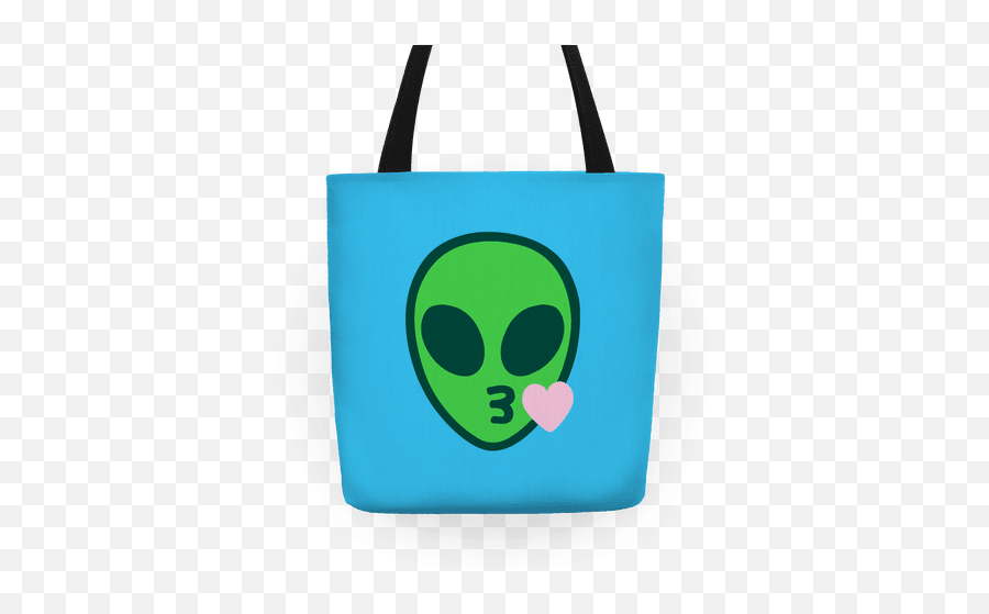 Alien Kiss Emoji Transparent Png Image - Tote Bag,Blowing Kiss Emoticon