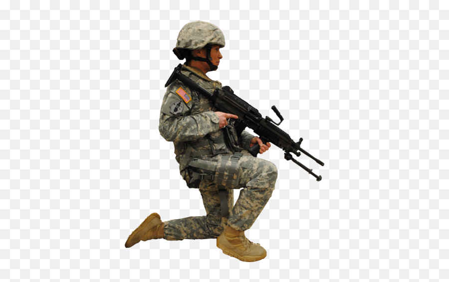 Kneeling Soldier Download Photo Of Army - 27314 Soldier Transparent Background Emoji,Military Emoji