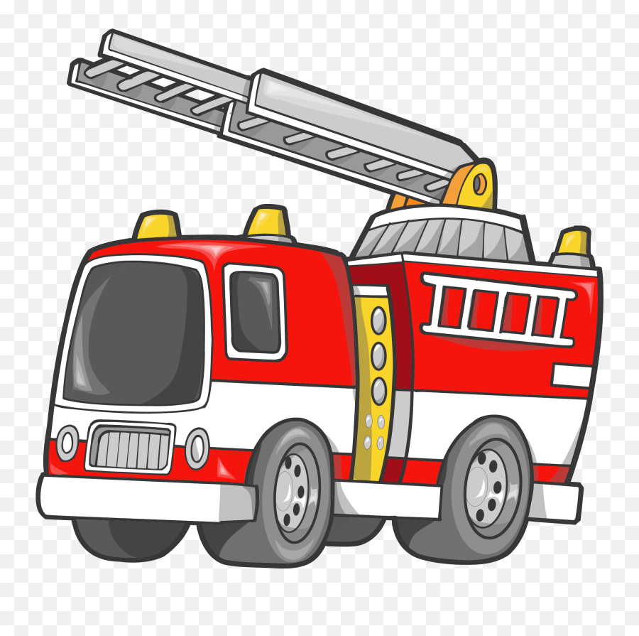 Download Engine Fire Car Firefighter Vector Truck Cartoon - Fire Truck Png Clipart Emoji,Animated Emoticon Fire