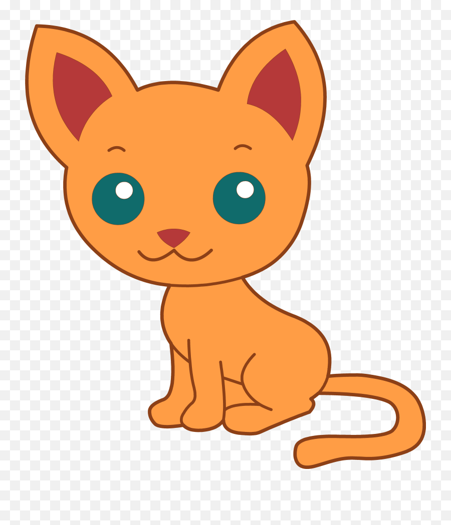Free Cat Clipart Transparent Download Free Clip Art Free - Transparent Cat Cartoon Png Emoji,Orange Cat Emoji