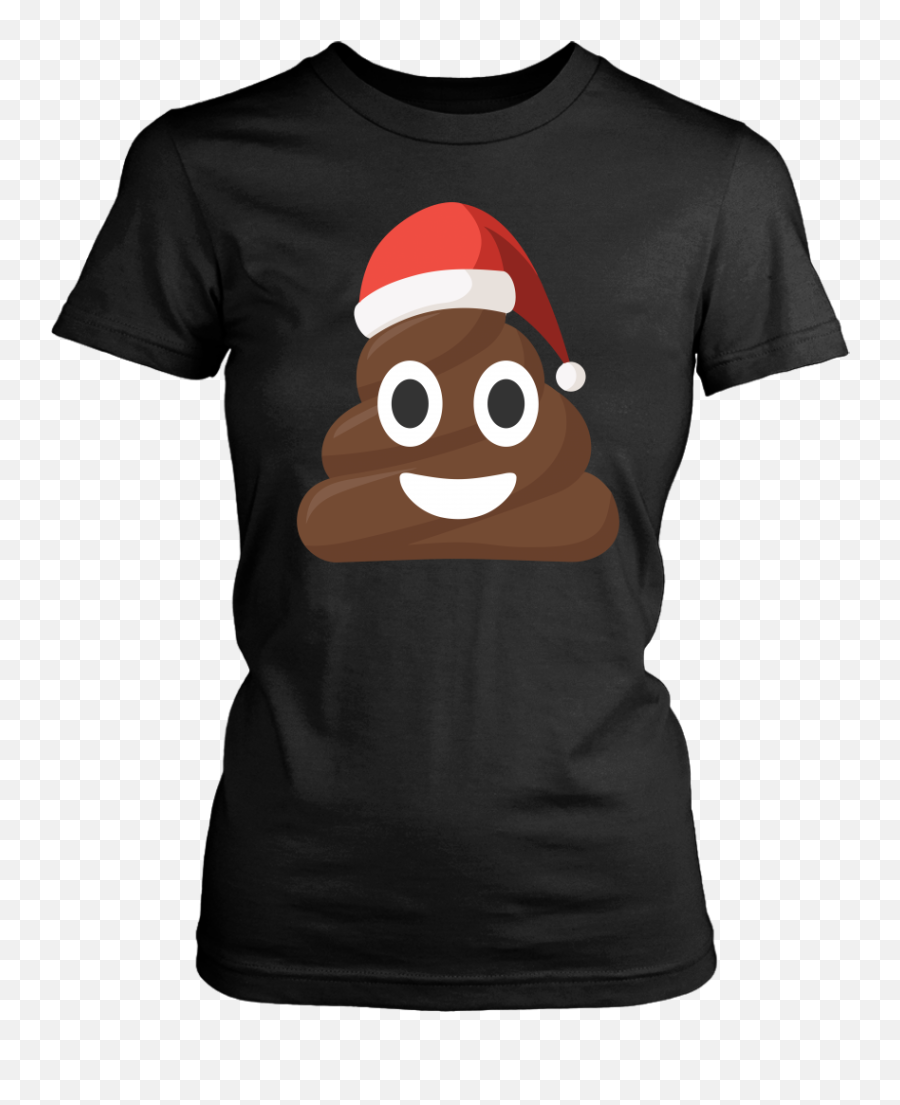 Funny Christmas Poop Emoji Santa Hat - Cute Library T Shirts,Stank Face Emoji