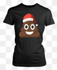 Funny Christmas Poop Emoji Santa Hat - Cute Library T Shirts,Stank Face Emoji