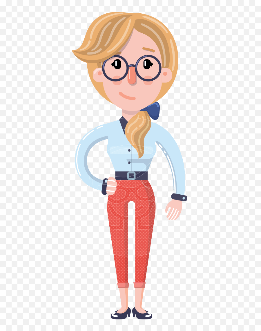 Flat Blonde Female Girl School Teacher Character Graphicmama Emoji,Paintings Girl Emotions