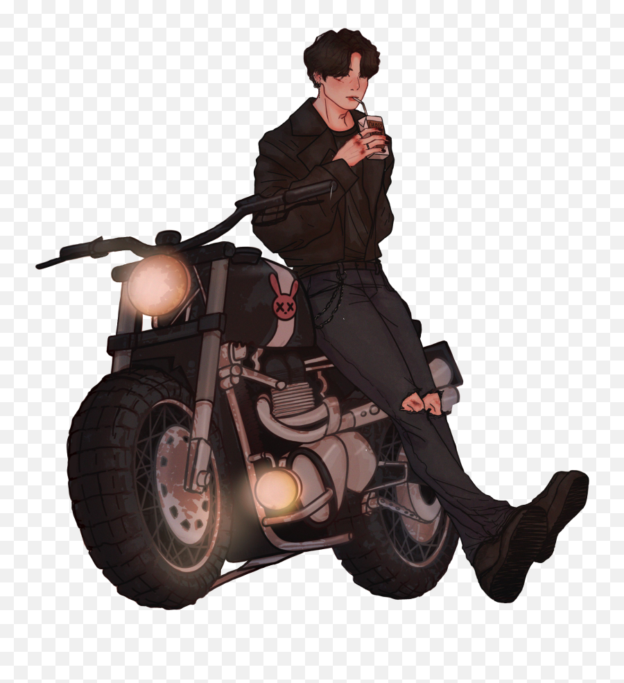 The Most Edited Moto Picsart Emoji,Animated Biker Wheelie Emoticon