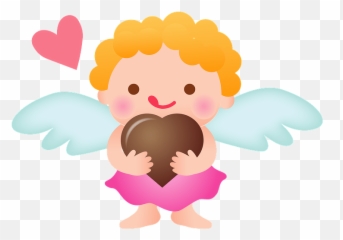 Valentines Day Cupid Chocolate Clipart - Cartoon Png Emoji,Animated Happy Valentines Day Emoticons
