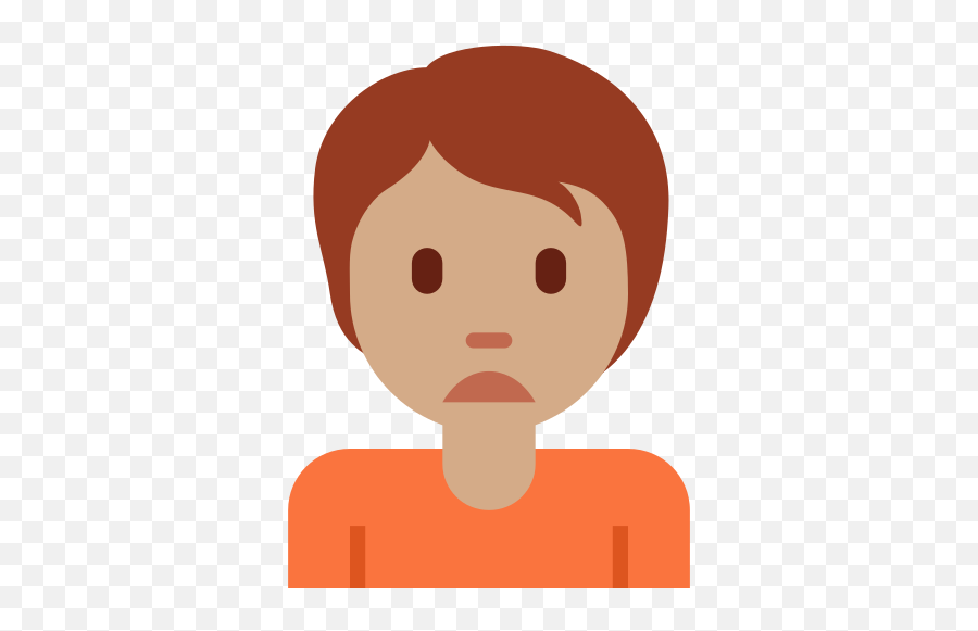 Person Frowning Medium Skin Tone Emoji - Hair Design,Human Emoji App