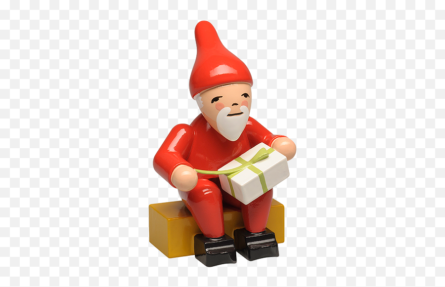 524322 - Gnome With Gift Wendt U0026 Kühn Grünhainichen Wendt Kühn Heinzelmännchen Mit Geschenk Emoji,Gnome Emoticon