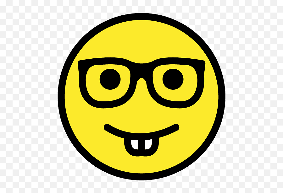 Nerd Face Emoji - Streber Emoji,Nerd Emoji