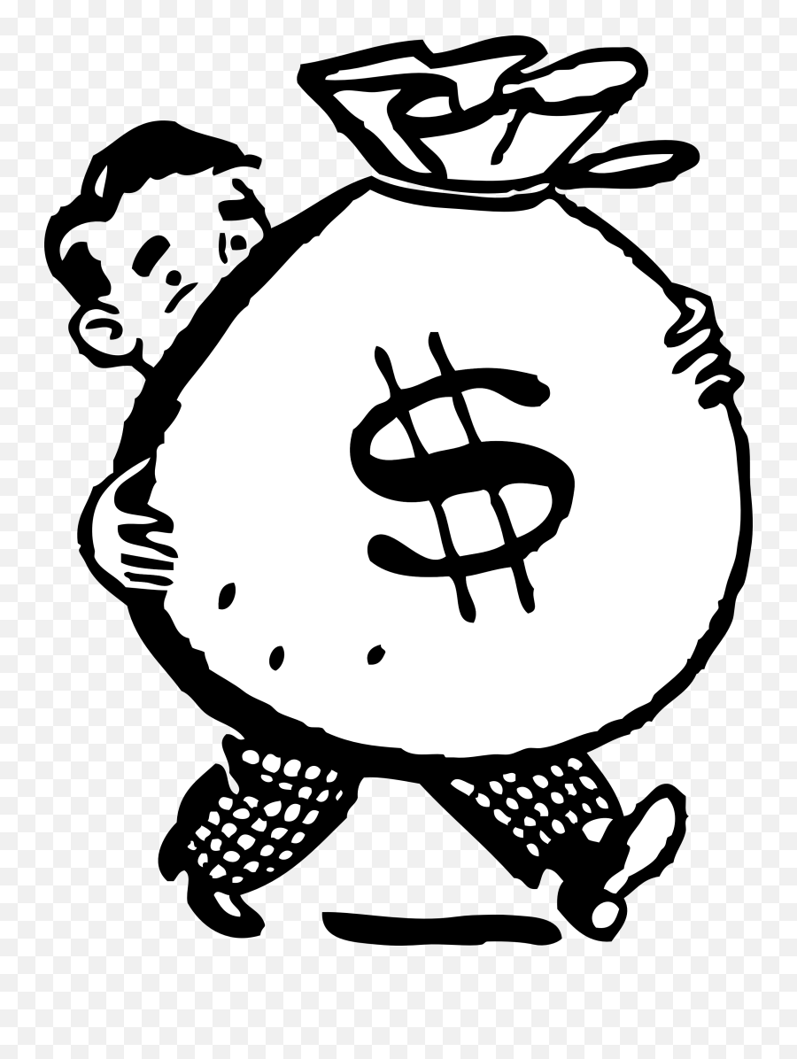 Bag Of Money Png Svg Clip Art For Web - Download Clip Art Black And White Money Bag Emoji,Money Bag Emoji Png