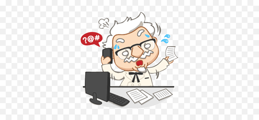 Colonel Sanders Sticker - Office Worker Emoji,Bàn Phím Emoji
