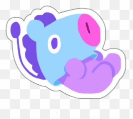 T - Sticker Bts Bt21 Mang Emoji,Bts Animal Emojis