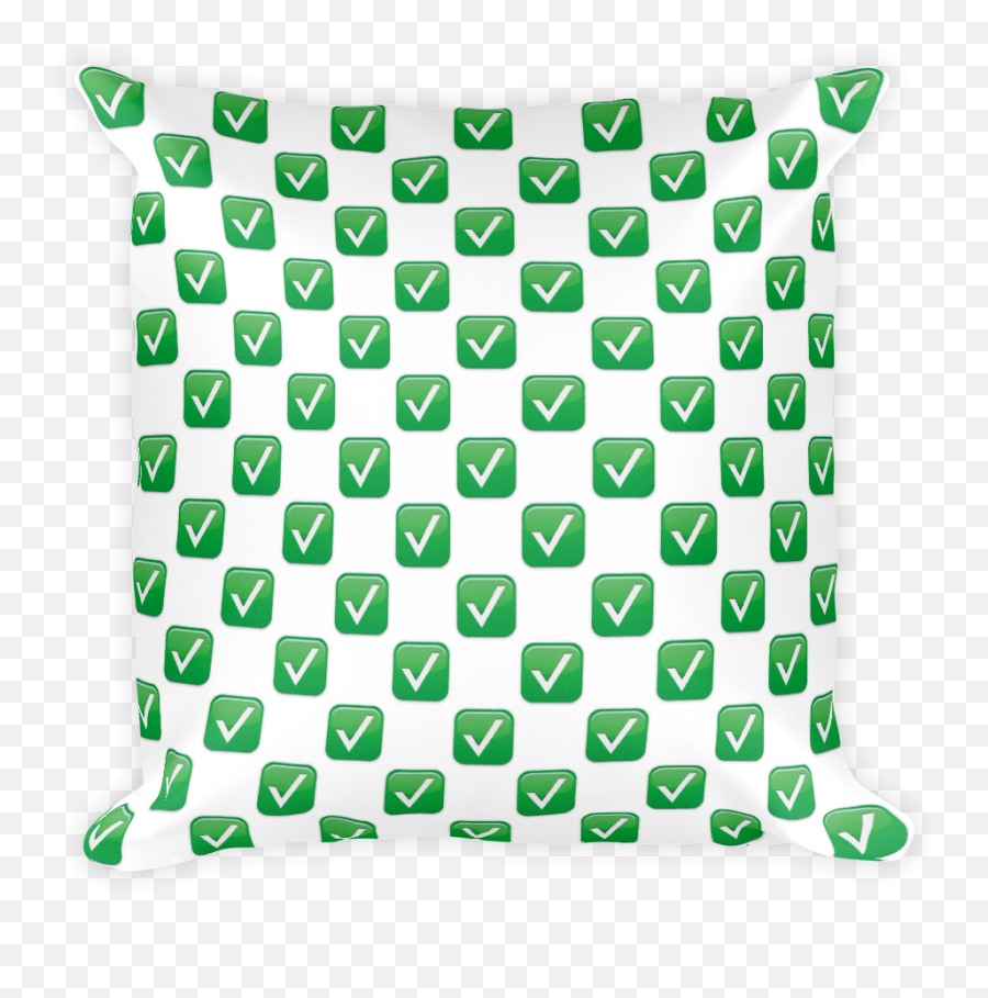 White Check Mark - Check Mark Emoji Pillow,Chekc Mark Emoji