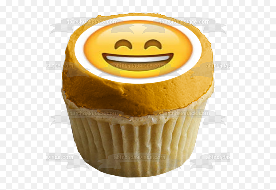Emoji Smiley Face Yellow Edible Cake Topper Image Abpid05914 - A Birthday Place,Spongebob Emoji Face