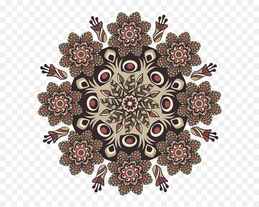 Free Photo Floral Pattern Vintage Round Mandala Brown - Max Imagenes Con Frases Terapeuticas Emoji,Autos Aveo Emotion