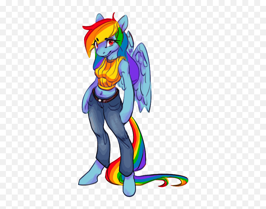 Rainbow Dash Doodle - Anthro Rainbow Dash Fanart Emoji,Emoji Shooting Itself Gif