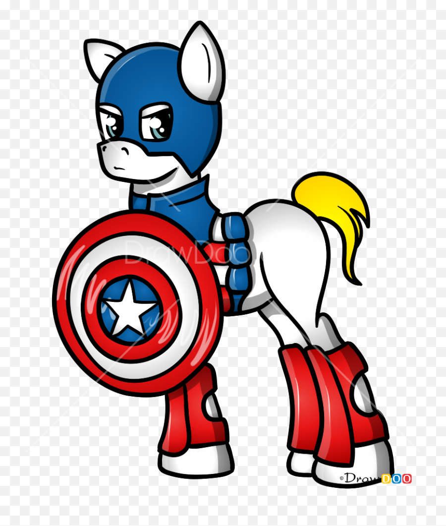 To Draw Captain America My Superhero Pony - Captain America Emoji,Captain America Emoji