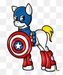 To Draw Captain America My Superhero Pony - Captain America Emoji,Captain America Emoji