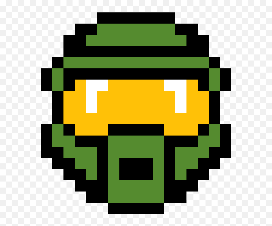 Pixilart - Pixel Art Halo Emoji,Master Chief Emoji