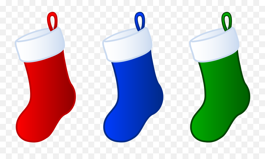 Clipart Girl Christmas Stocking - Clip Art Library Transparent Background Christmas Stockings Clipart Emoji,Christmas Socks Emojis