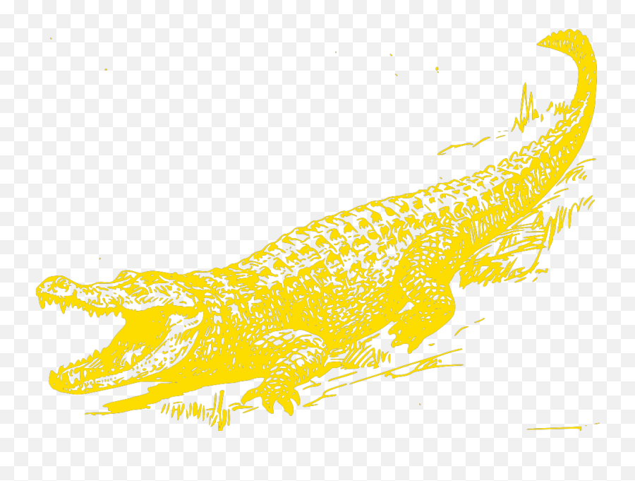 Yellow Alligator Png Svg Clip Art For Web - Download Clip Black And White Crocodile Clipart Emoji,Flag Alligator Emoji